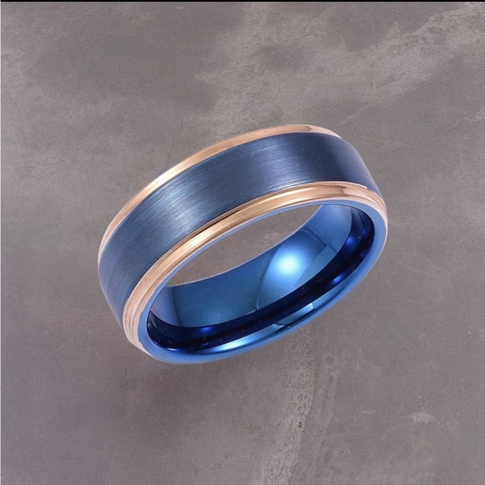 Dualtone Tungsten Carbide Men's Band Ring - Picture 4 of 7